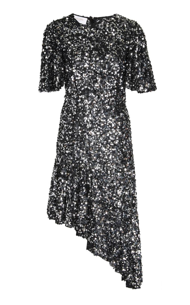 Michael Kors Collection Asymmetric Sequin-embellished Tulle Dress
