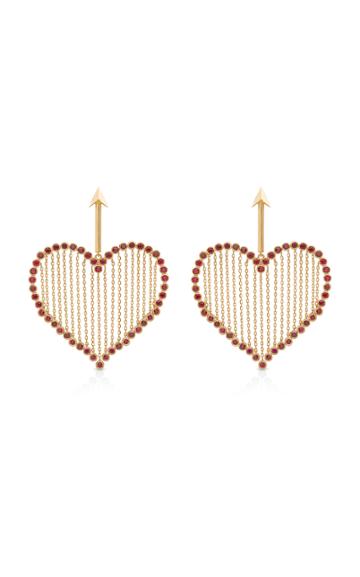 Aisha Baker Cupid 18k Gold And Ruby Earrings