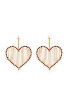 Aisha Baker Cupid 18k Gold And Ruby Earrings