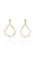 Brinker & Eliza Uptown 24k Gold-plated Pearl Earrings
