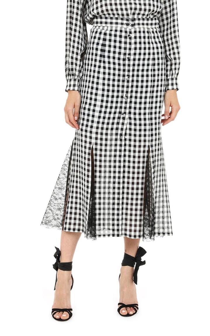 Moda Operandi Philosophy Di Lorenzo Serafini Lace Inset Midi Skirt