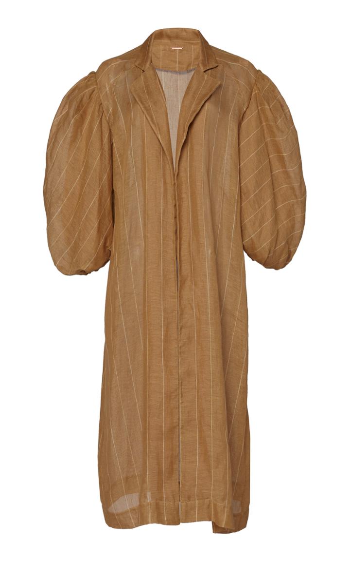 Moda Operandi Johanna Ortiz The Organic Whole Pinstriped Linen Coat Size: M