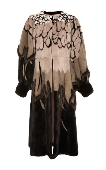 Alena Akhmadullina Mink & Fox Fur A-line Coat