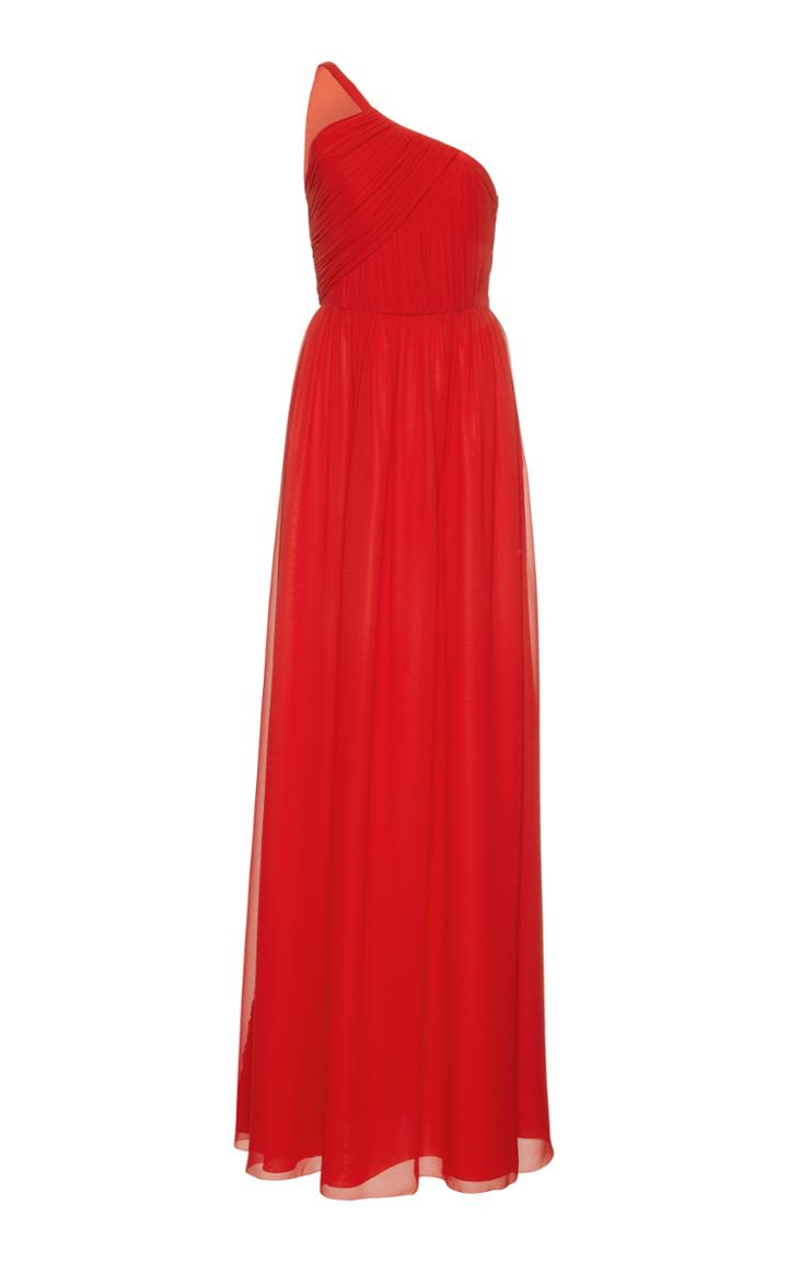 Lanvin One-shoulder Silk Gown