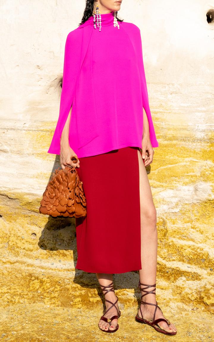 Moda Operandi Valentino Tie-neck Silk Top