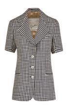 Giuliva Heritage Ginestra Houndstooth Linen Blazer
