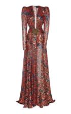 Dundas Fil Coupe Panther Print Gown