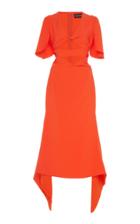 Christian Siriano Crepe Cut Out Asymmetrical Hem Dress