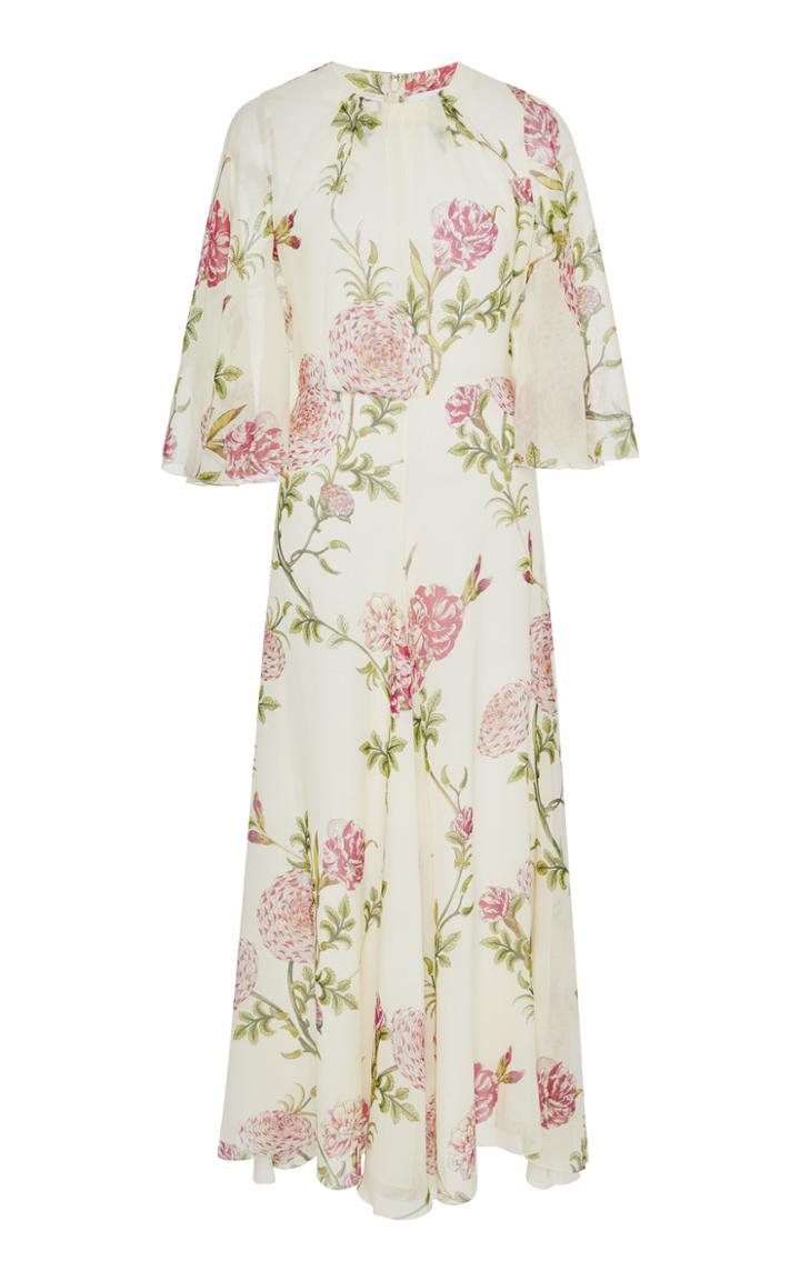 Giambattista Valli Floral-print Silk-chiffon Midi Dress