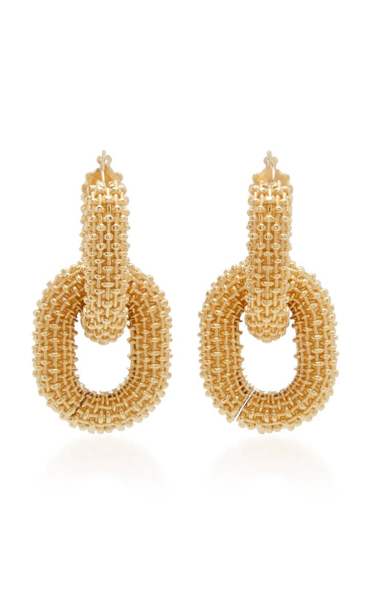 Bottega Veneta Chain-link Gold-plated Sterling Silver Earrings