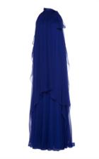 Moda Operandi Alberta Ferretti Chiffon Draped Sleeveless Gown With Necktie Size: 36