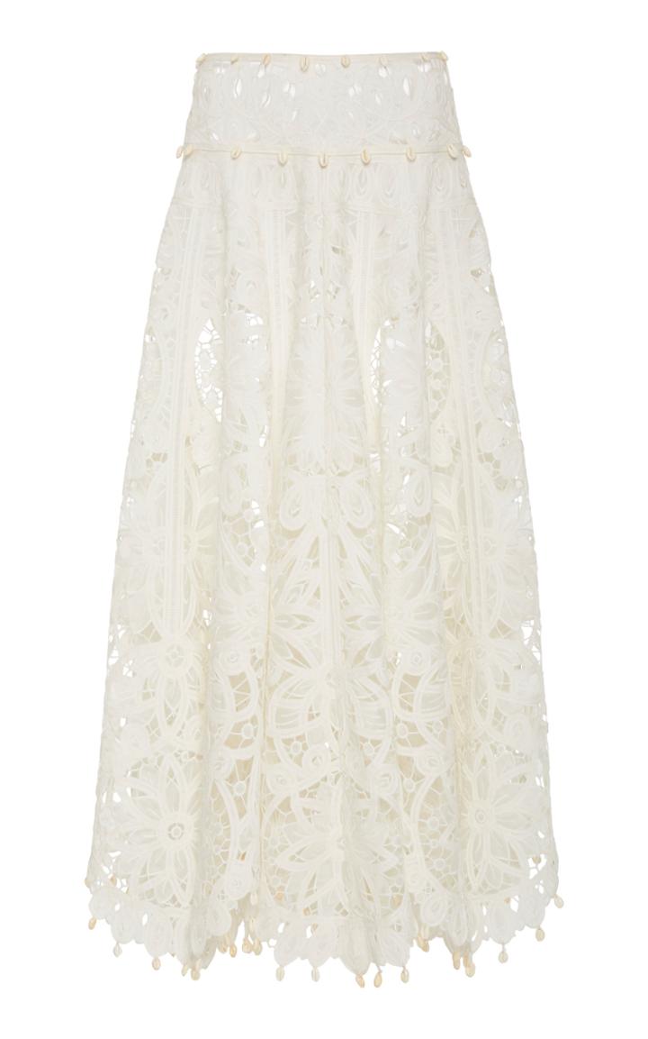 Zimmermann Wavlength Guipure Lace Skirt