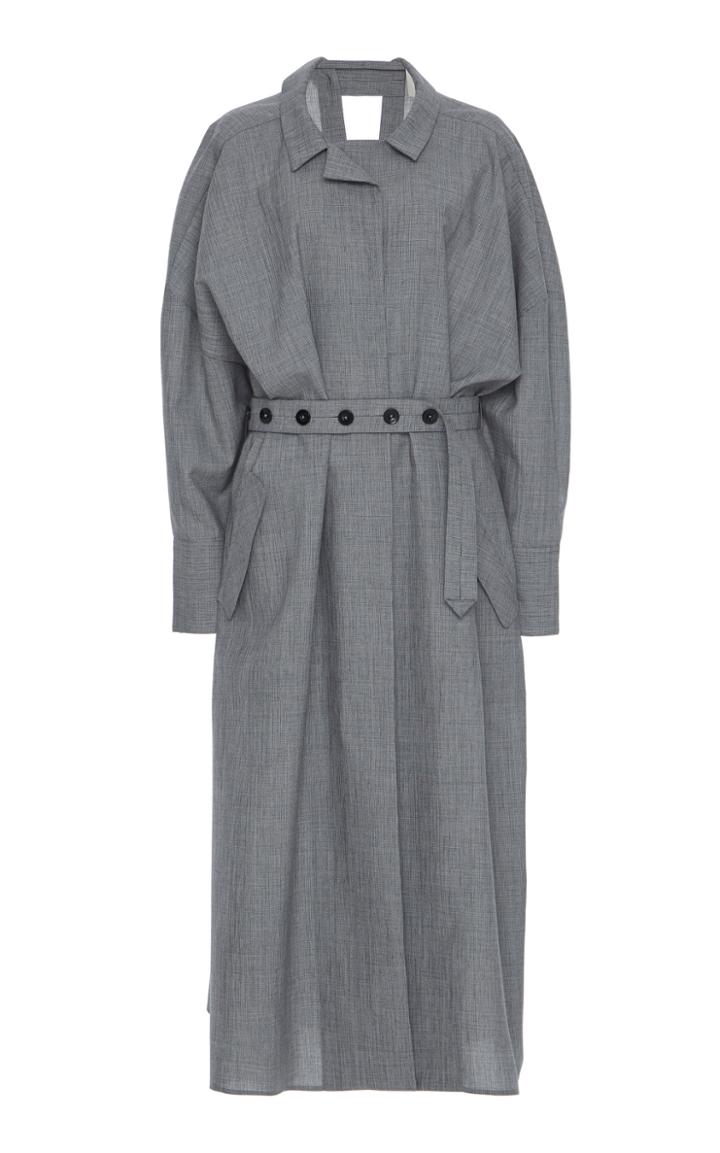 Jil Sander Lesley Belted Wool-blend Dress