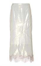 Anas Jourden Metallic Lace-trim Lam Midi Skirt Size: 34