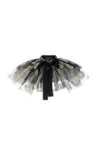 Co Glitter Mesh Floral Mini Cape