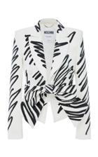 Moschino Bow-front Crepe Jacket