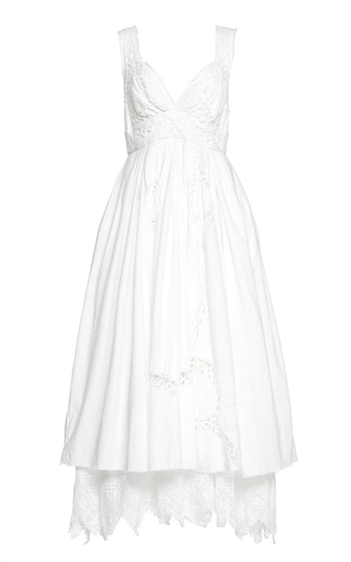 Nevenka The Folklore Broderie Anglaise-cotton Midi Dress