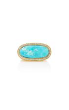 Jacquie Aiche One Of A Kind 14k Yellow Gold Sideways Turquoise Ring
