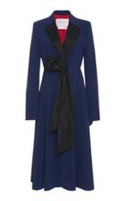 Carolina Herrera Notched Lapel A-line Cady Coat