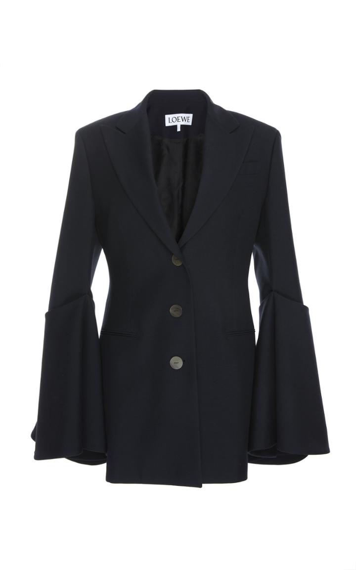 Loewe Ruffle Cuff Wool Blazer