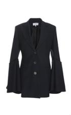 Loewe Ruffle Cuff Wool Blazer