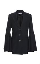 Loewe Ruffle Cuff Wool Blazer