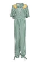 Adriana Degreas Striped Jumpsuit With Banana Detail