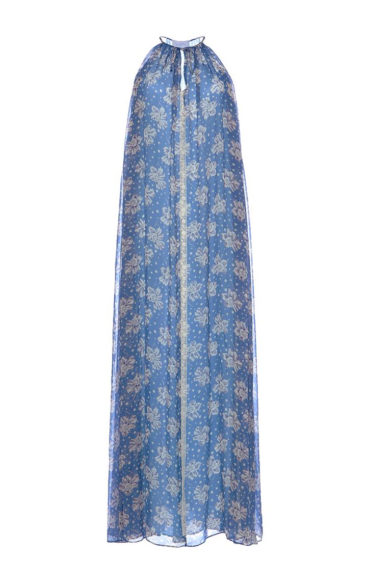 Luisa Beccaria Chiffon Tenda Printed Dress