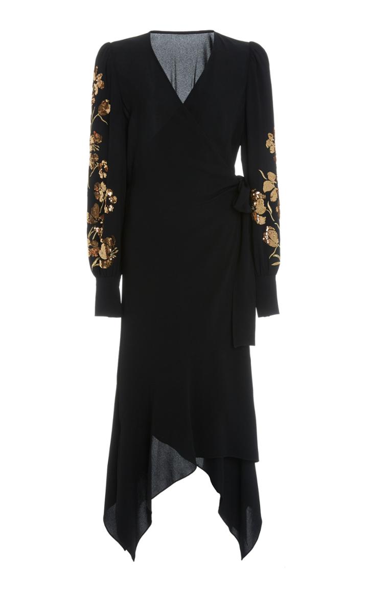 Moda Operandi Tory Burch Embroidered Wrap Dress