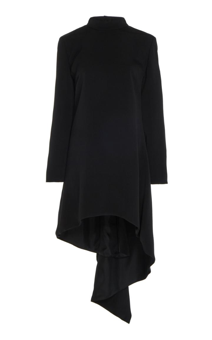 Markarian Brooks Draped Silk Mini Dress