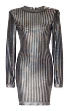 Balmain Textured Holographic Mini Dress