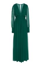 Costarellos Belted Silk-chiffon Jumpsuit