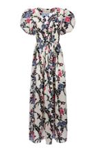 Moda Operandi La Doublej Persephone Puffed-sleeve Silk Dress