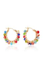 Moda Operandi Beck Jewels Dahlia Millefiori Mini Hoops