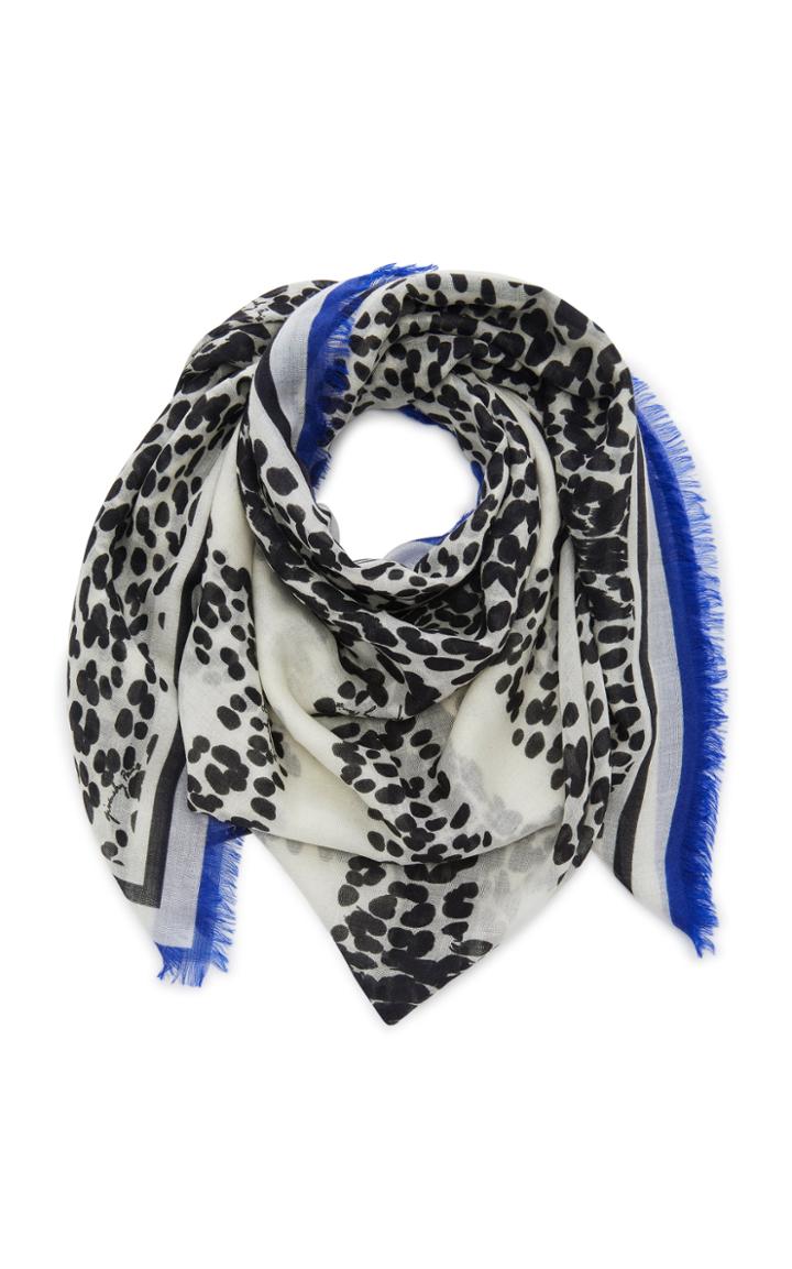 Givenchy Fringed Leopard-print Cashmere Scarf