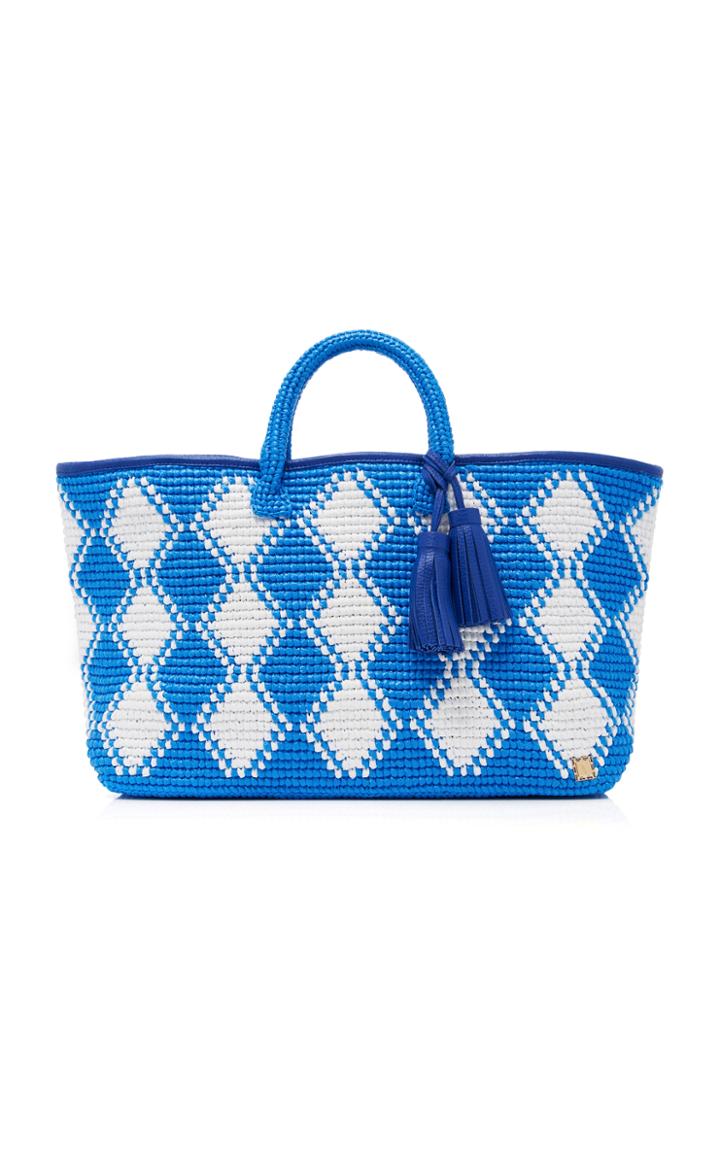 Tali Handmade Inc. The Soleil Straw And Leather Tote