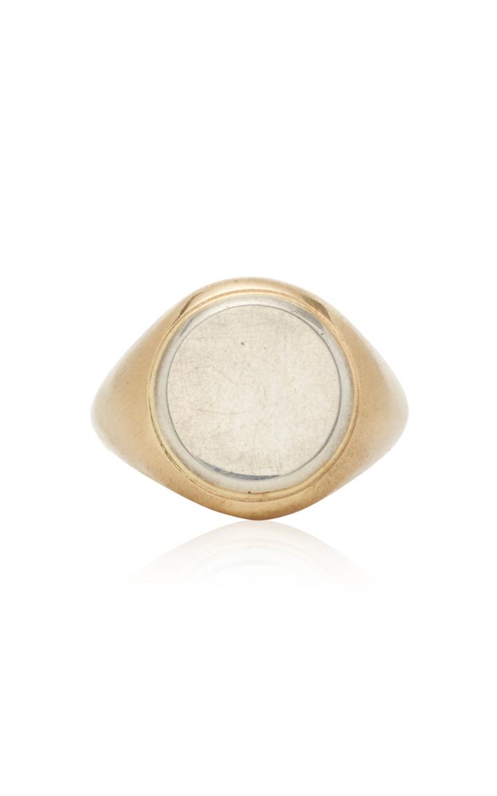 Moda Operandi M. Cohen Round Shape Ring In Matte 18k Yellow Gold With Sterling Silve