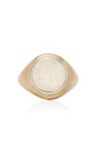 Moda Operandi M. Cohen Round Shape Ring In Matte 18k Yellow Gold With Sterling Silve