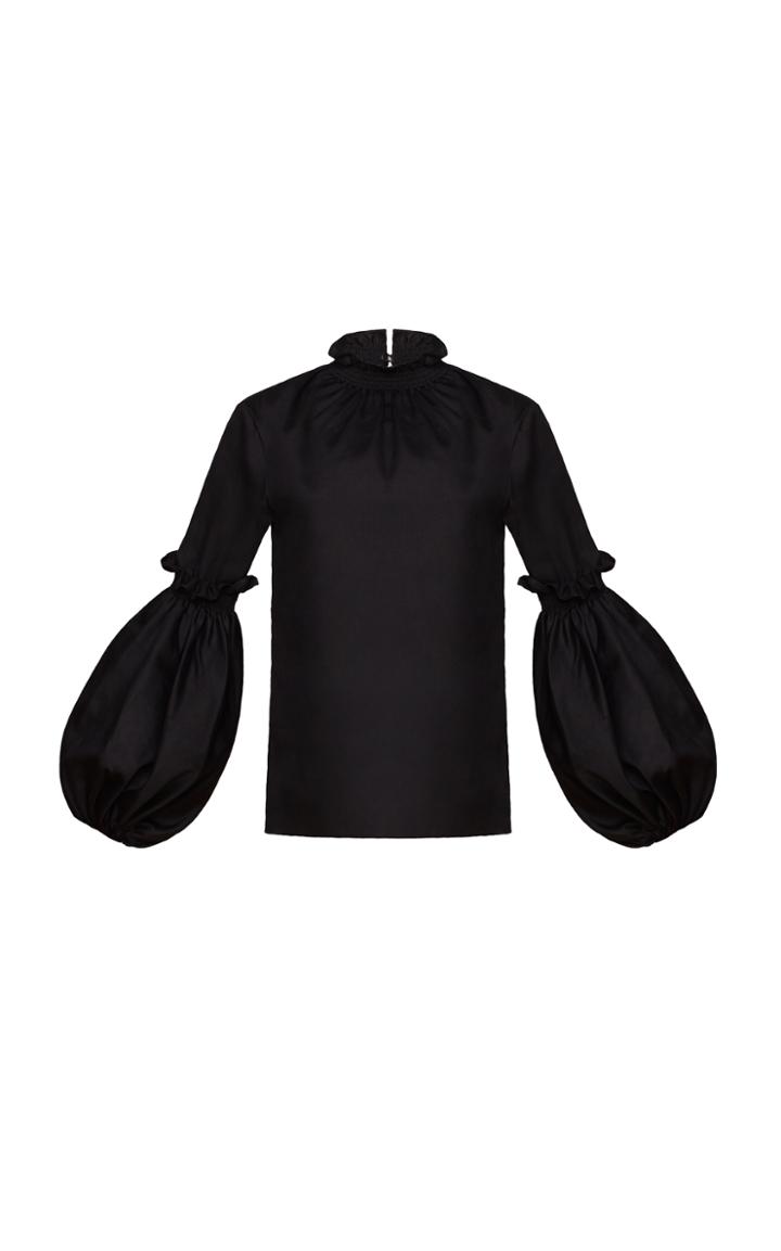 Marianna Senchina Balloon Sleeve Ruffle Top