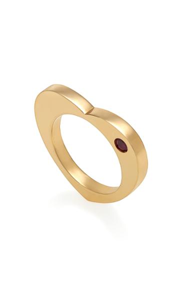 Jessica Mccormack Single Ruby Heart Ring