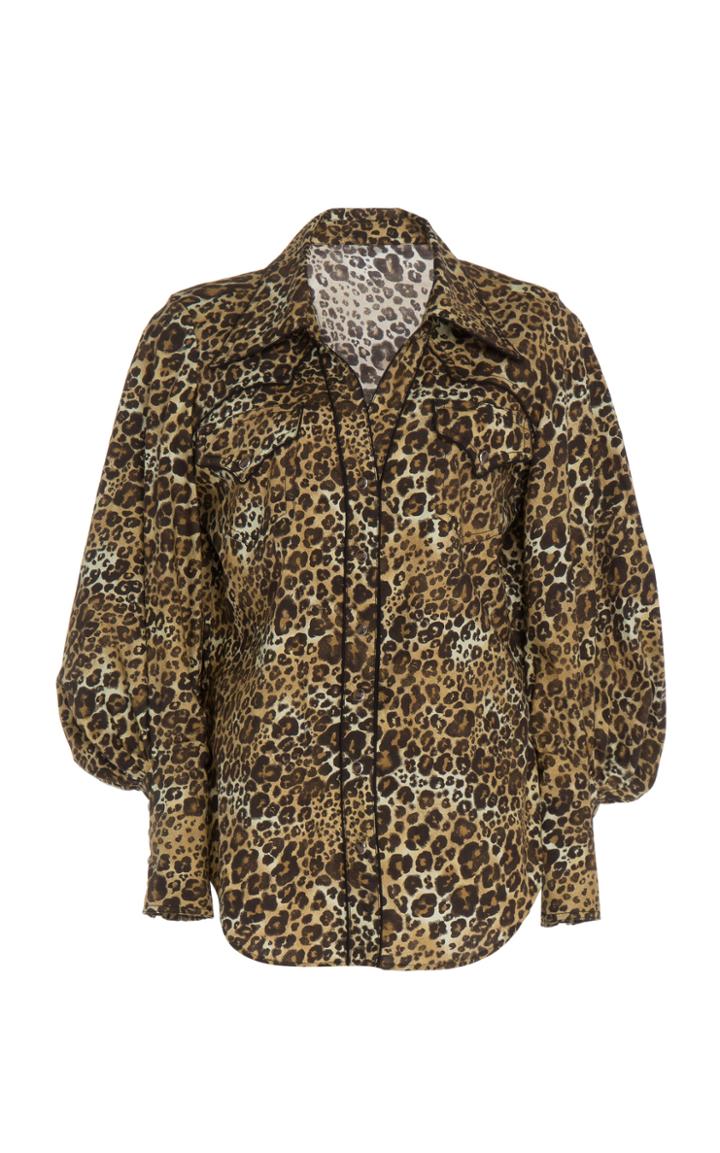 Johanna Ortiz African Roots Cotton Puff Sleeve Shirt