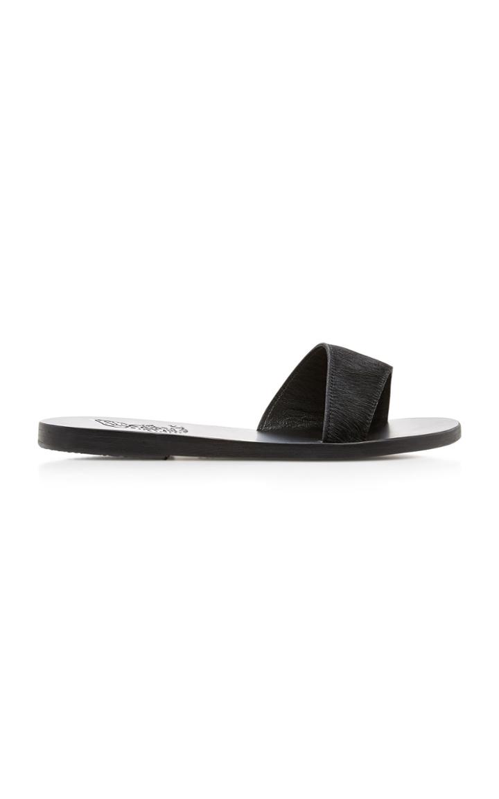 Ancient Greek Sandals Arsinoi Calf-hair Slides