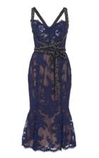 Moda Operandi Marchesa Leavers Lace Bow-embellished Dress Size: 0