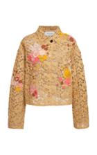 Moda Operandi Valentino Embroidered Cotton Blouson Jacket