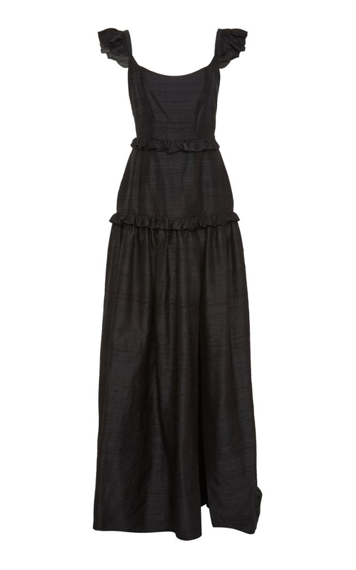 Markarian Ruffle Shoulder Gown