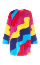 Mira Mikati Rainbow Wave Fur Coat