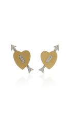Moda Operandi Irene Neuwirth 18k Gold And Pav Diamond Stud Earrings