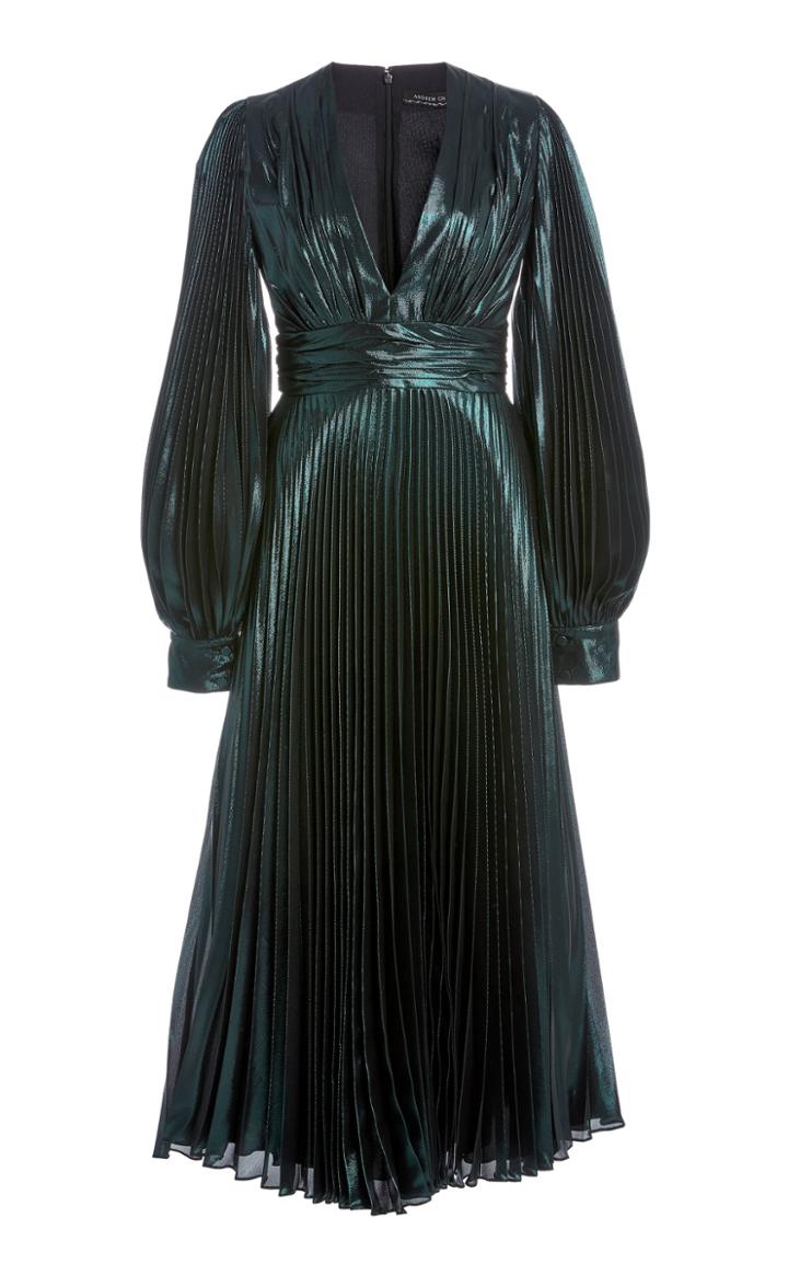 Moda Operandi Andrew Gn Balloon-sleeve Plisse Dress