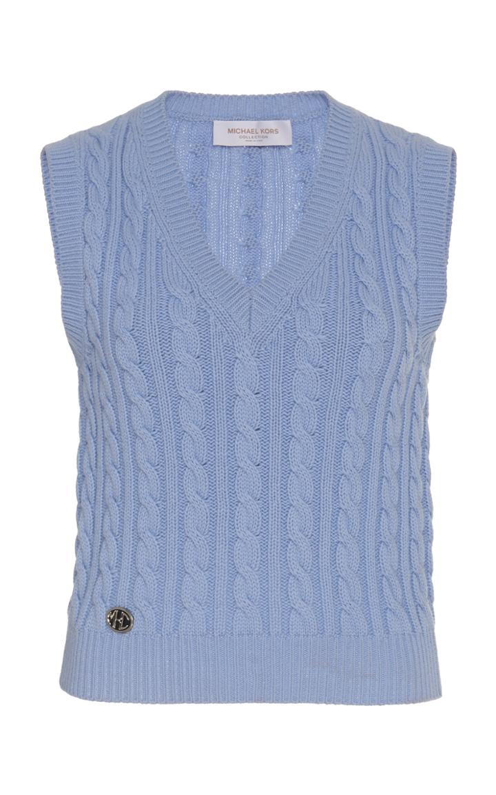 Moda Operandi Michael Kors Collection Cable-knit Cashmere Vest Size: Xs