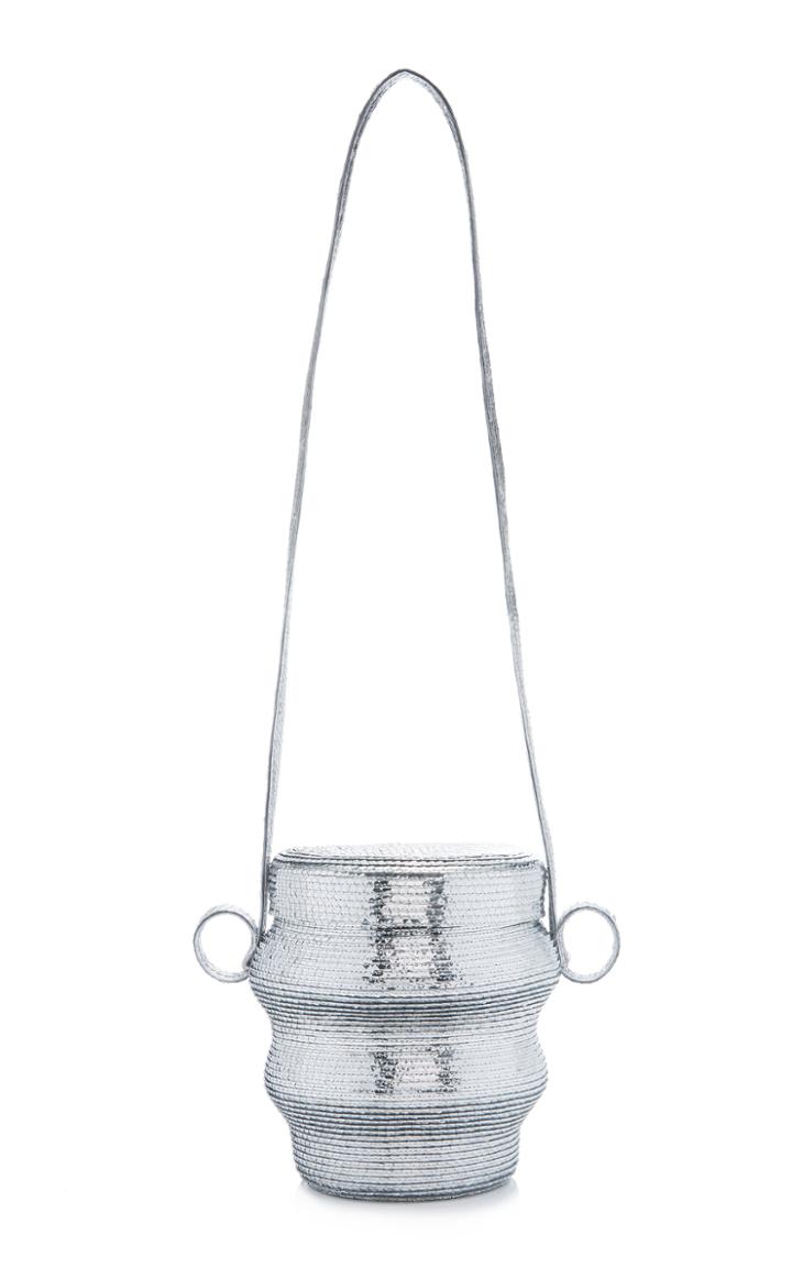 Rosie Assoulin Large Metallic Jug Bag